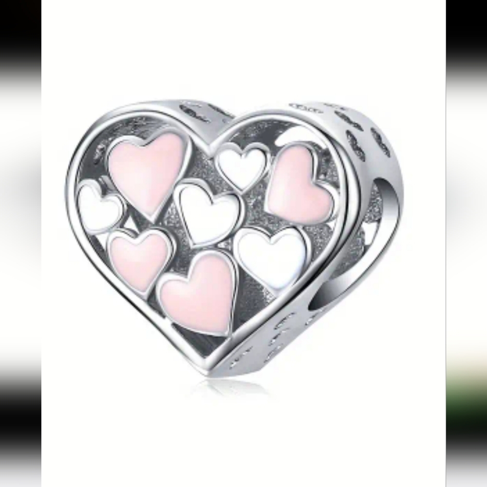 😎Heart Charm for European Style Bracelets Multi  Fits Pandora Systems#1